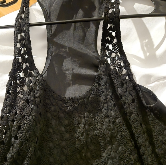 Women's Black Lace Statement Piece Top Size S Used - Picture 2 of 7